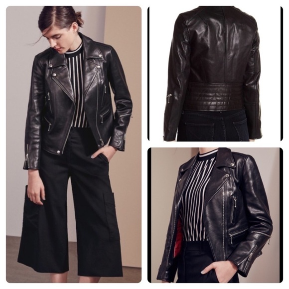 Rag & Bone Arrow Goat Leather Moto Jacket - Picture 1 of 10